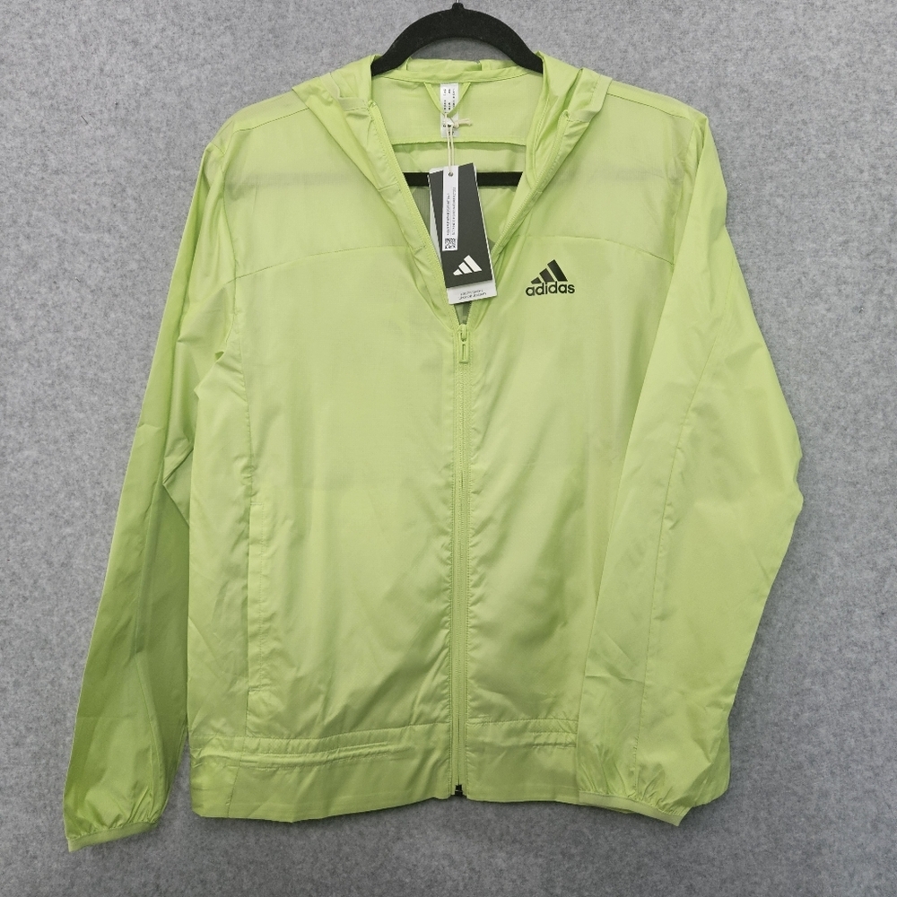 ADIDAS Women's Aeroready Lime and‎ Black Windbreaker Running Jacket Size XS